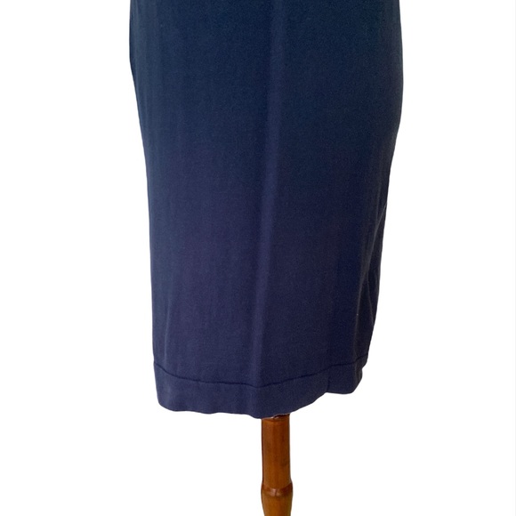 Lacoste Navy Blue Scoop Neck Short Sleeve Tunic Sweater Dress - 36 - XS 4 - Picture 5 of 12